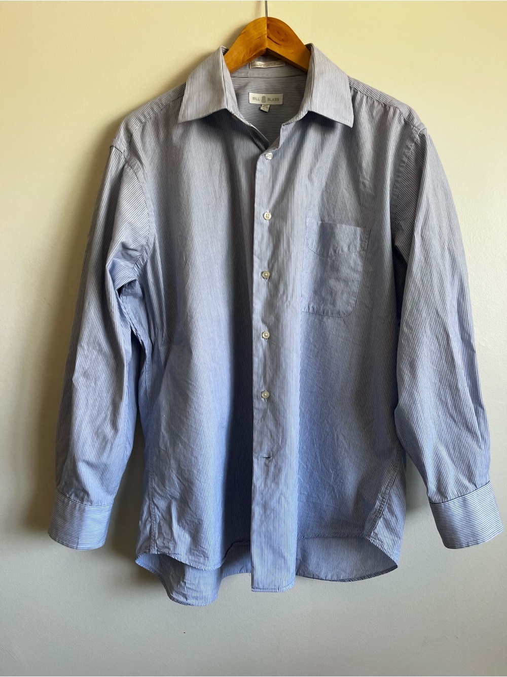 Vintage Bill Blass blue striped shirt